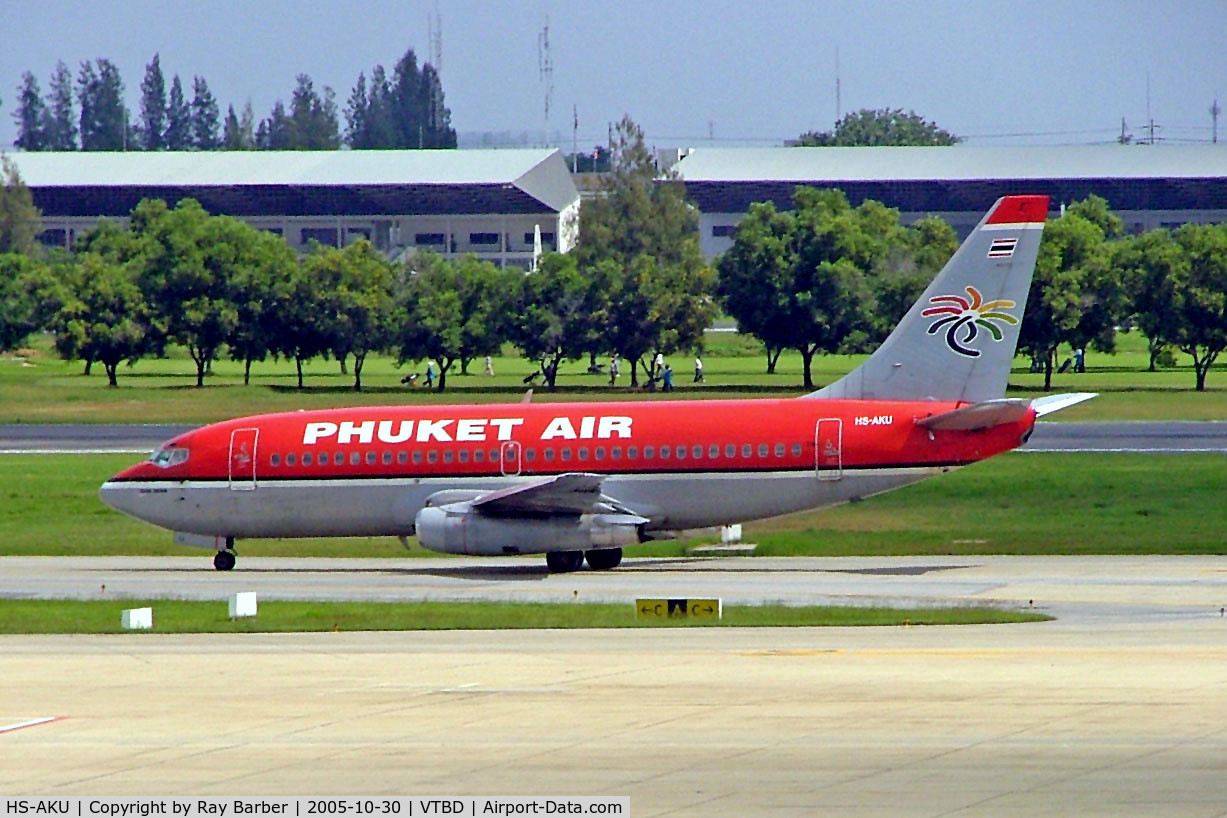 HS-AKU, 1983 Boeing 737-2B7 C/N 23115, Boeing 737-2B7 [23115] (Phuket Airlines) Bangkok Int~HS 30/10/2005