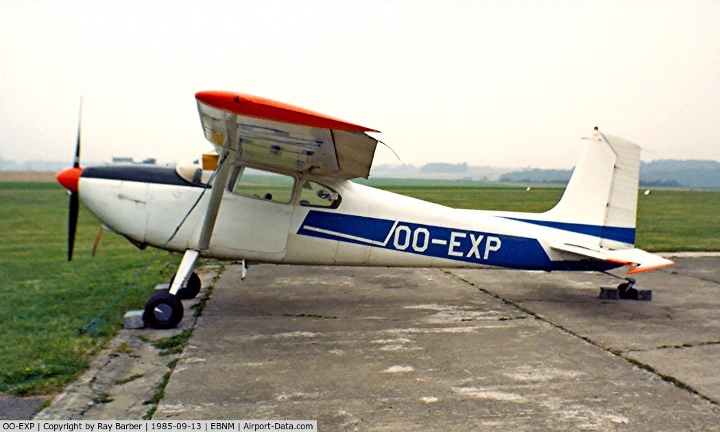 OO-EXP, 1959 Cessna 180B C/N 180-50617, Cessna 180B [50617] Temploux-Namur~OO 13/09/1985