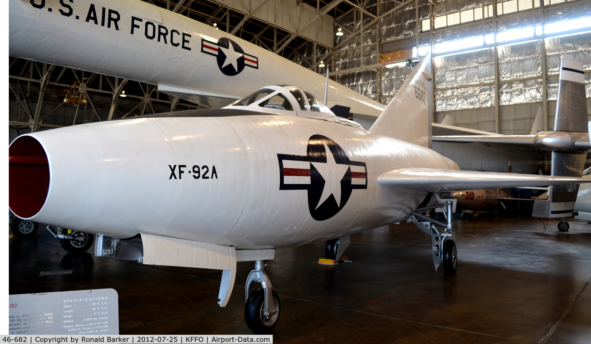 46-682, 1948 Convair XF-92A C/N 7-002, AF Museum