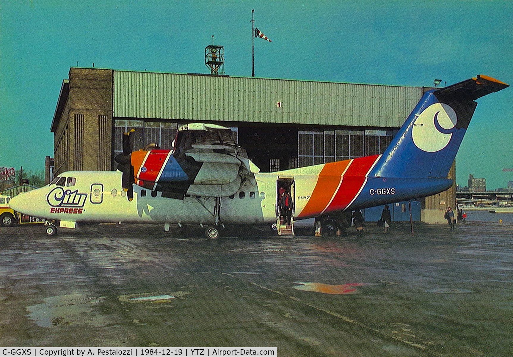 C-GGXS, 1981 De Havilland Canada DHC-7-102 Dash 7 C/N 64, This photograph may contain copyrighted material. Such material is made available for educational purposes only. This constitutes a 'fair use' of any such copyrighted material as provided for in Title 17 U.S.C. section 106A-117 of the U.S. Copyright Law.