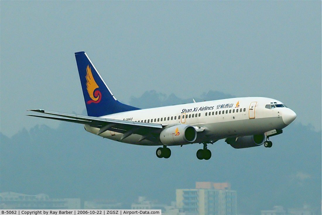 B-5062, 1998 Boeing 737-76N C/N 28585, Boeing 737-76N [28585] (Shan Xi Airlines) Shenzhen-Baoan~B 22/10/2006