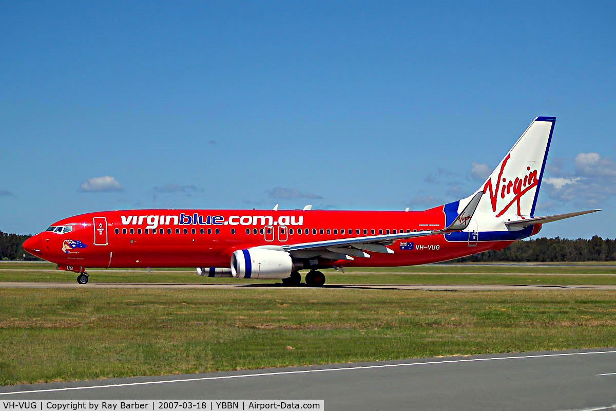 VH-VUG, 2006 Boeing 737-8FE C/N 34438, Boeing 737-8FE [34438] (Virgin Blue) Brisbane-International~VH 18/03/2007