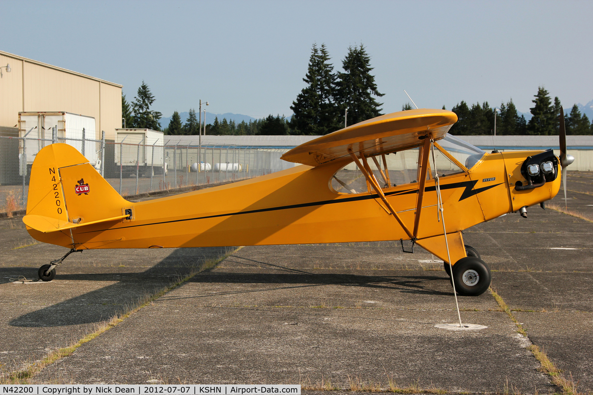 N42200, 1945 Piper J3C-65 Cub Cub C/N 14442, KSHN/SHN