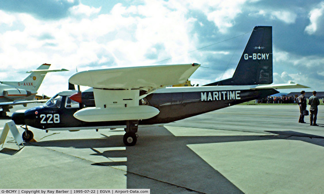 G-BCMY, 1974 Britten-Norman BN-2T Islander C/N 419, Britten-Norman BN-2T Islander [0419] (Britten-Norman Aircraft Ltd) RAF Fairford~G 22/07/1995