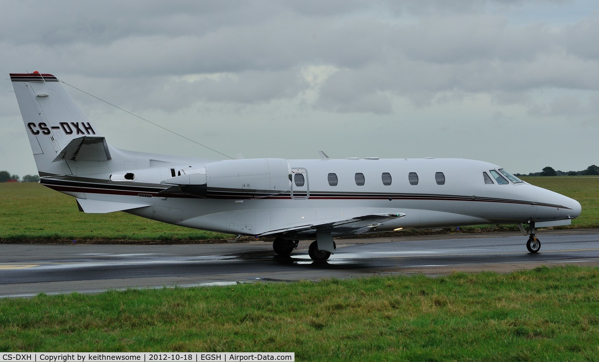 CS-DXH, 2006 Cessna Citation XLS C/N 560-5615, Leaving following a very short visit.