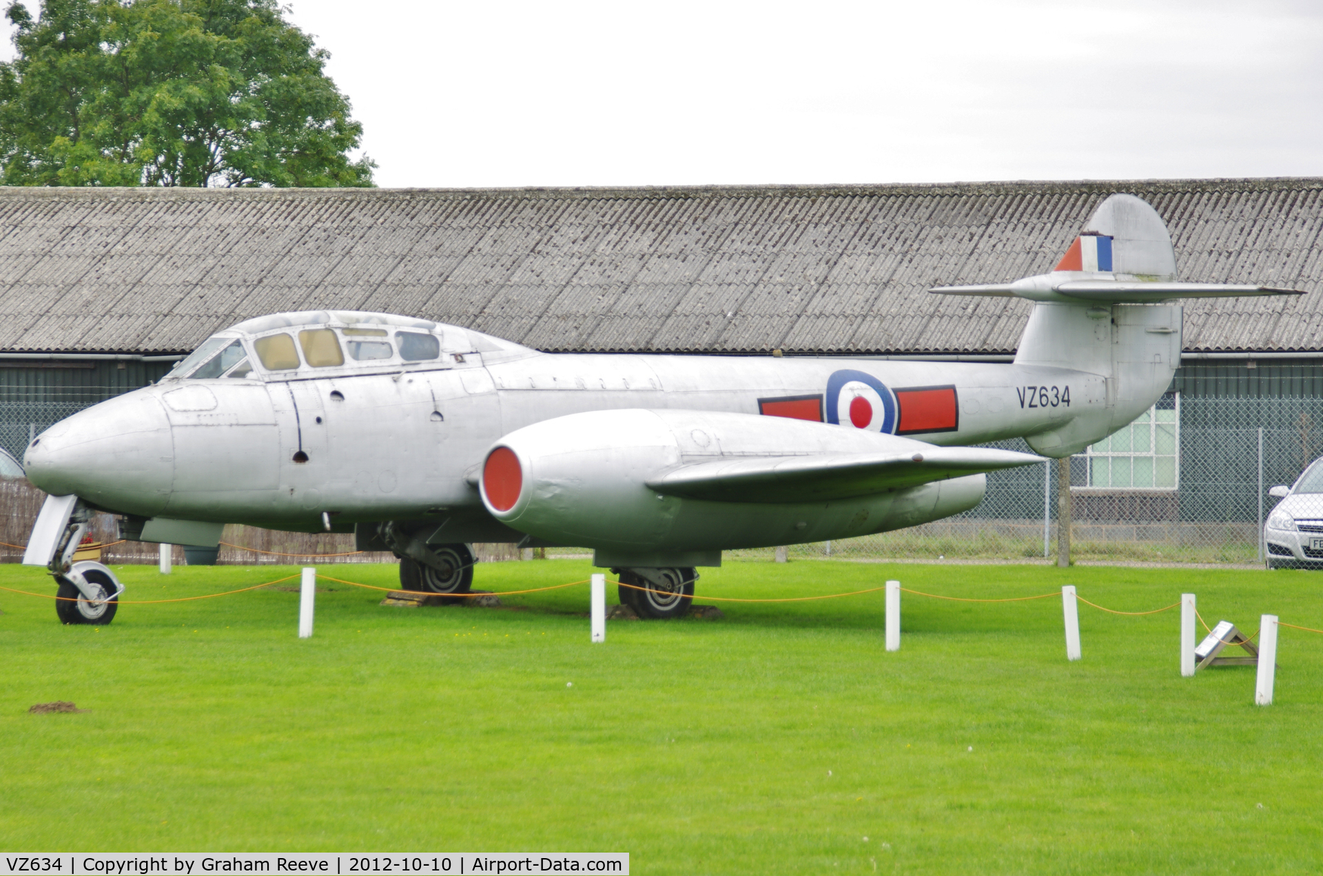 VZ634, Gloster Meteor T.7 C/N Not found VZ634, Preserved at the Newark Air Museum.