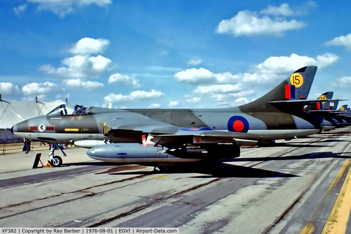 XF382, 1956 Hawker Hunter F.6A C/N S4/U/3282, Hawker Hunter F.6A [S4/U/3282] RAF Greenham Common~G 01/08/1976