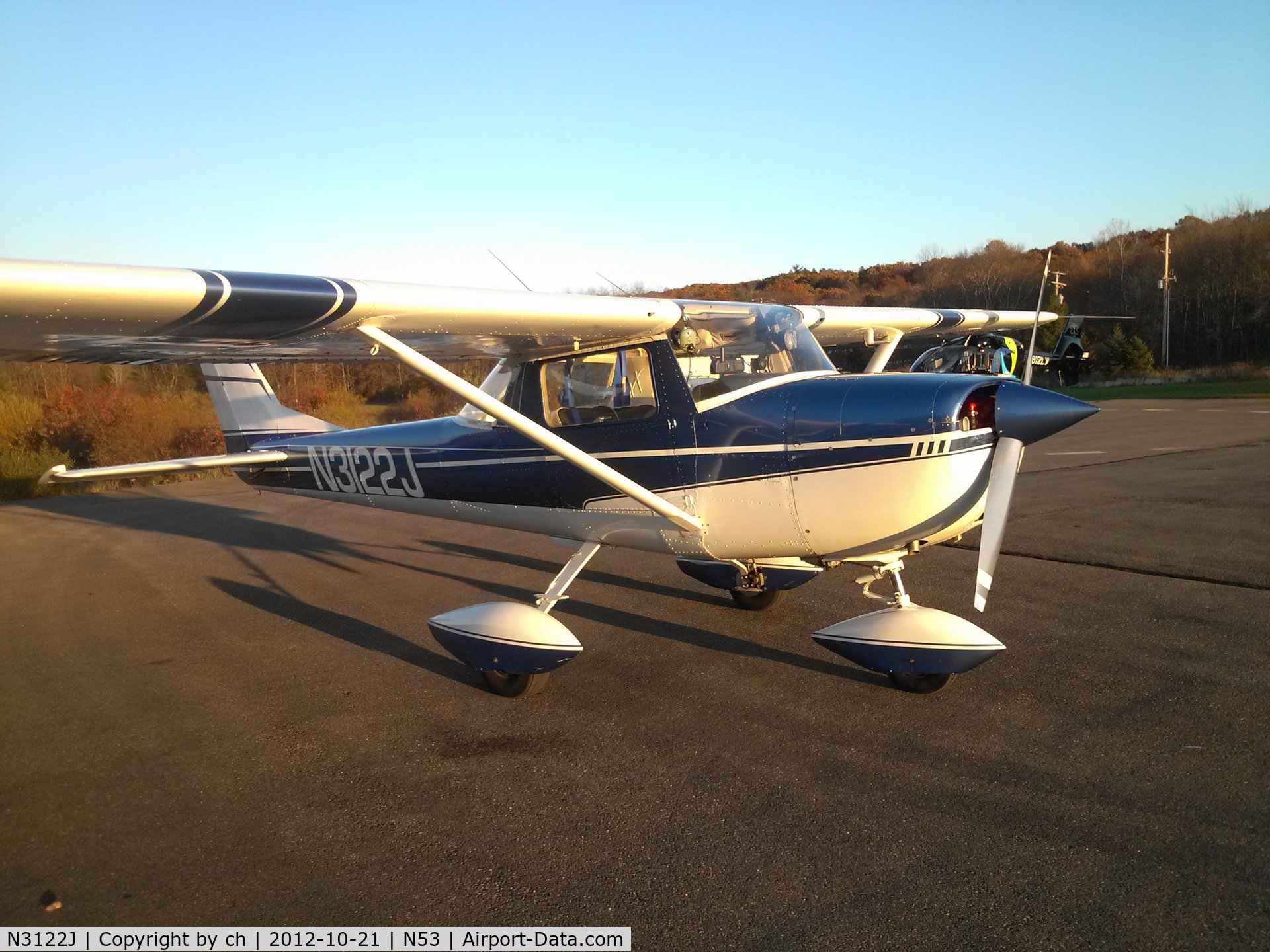 N3122J, 1966 Cessna 150G C/N 15065822, sunset 10/21/12