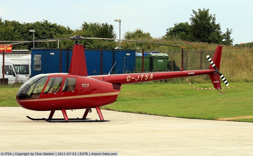 G-JTSA, 2007 Robinson R44 Raven II C/N 11659, Originally owned to, JTS Aviation Ltd in April 2007 and currently in private hands since June 2011.