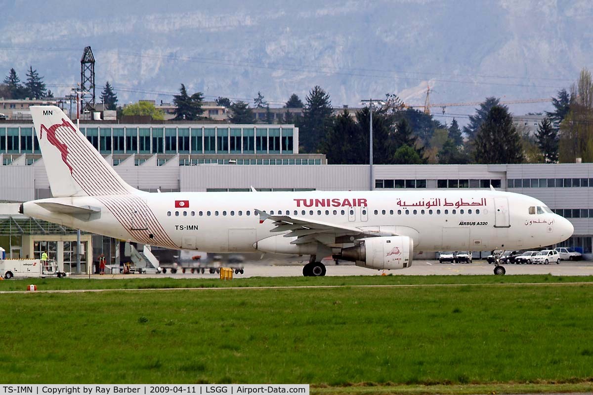 TS-IMN, 2000 Airbus A320-211 C/N 1187, Airbus A320-211 [1187] (Tunisair) Geneva~HB 11//04/2009