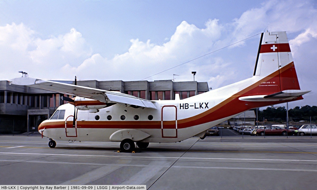HB-LKX, 1979 CASA C-212-100 Aviocar C/N 151, CASA C-212-100 Aviocar [151] Geneva~HB 09/09/1981