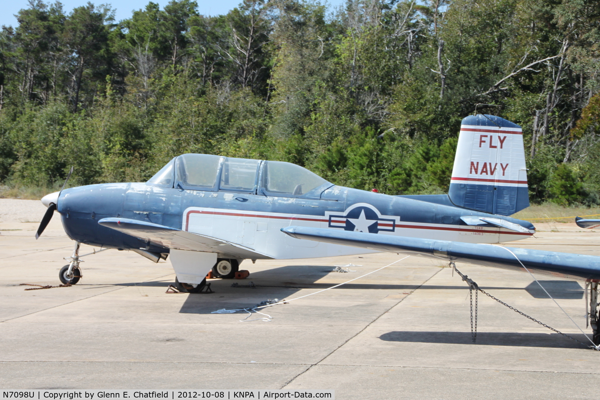 N7098U, 1956 Beech D-45 (T-34B) Mentor C/N BG-147, Naval Aviation Museum T-34B 140813