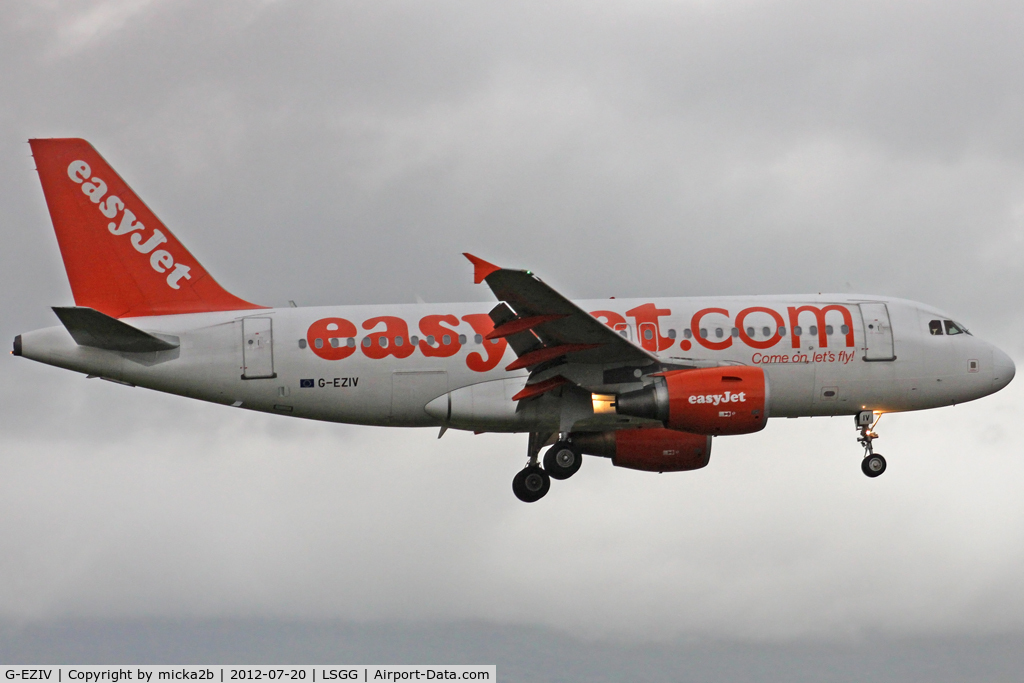 G-EZIV, 2005 Airbus A319-111 C/N 2565, Landing