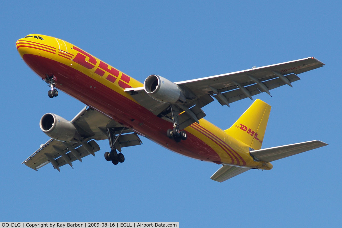 OO-DLG, 1982 Airbus A300B4-203(F) C/N 208, Airbus A300B4-203F [208] (DHL) Home~G 16/08/2009