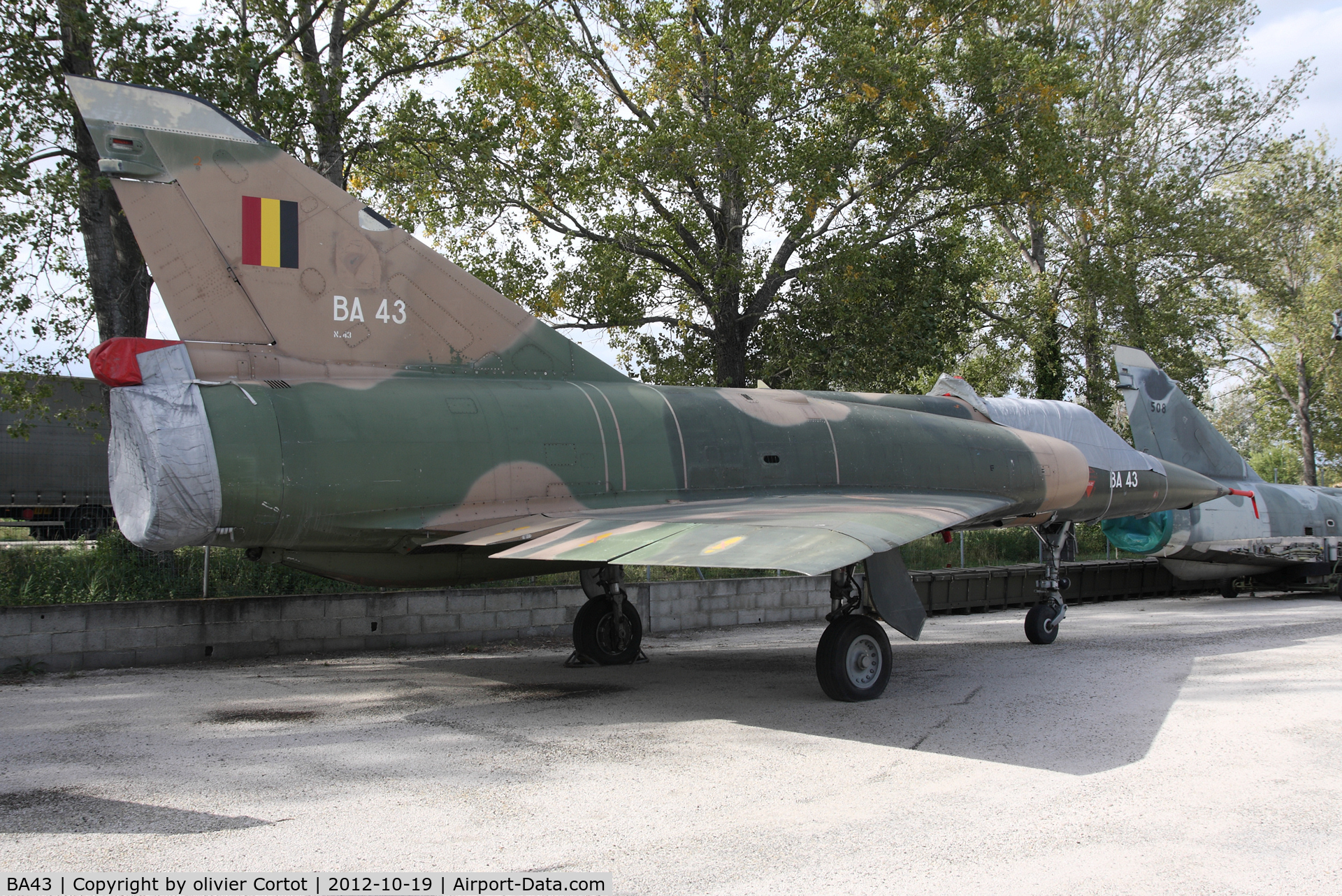 BA43, SABCA Mirage 5BA C/N 43, now complete again, Musée aéronautique d'Orange, France