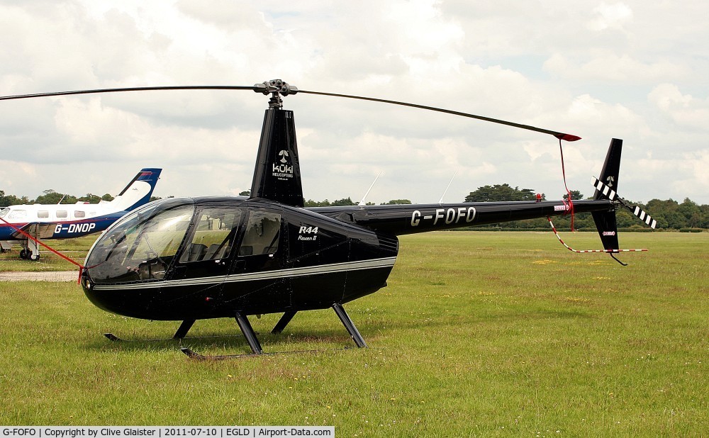 G-FOFO, 2004 Robinson R44 Raven II C/N 10320, Originally owned to, Towers Aviation in July 2004 and currently with, Kuki Helicopter Sales Ltd since February 2009.