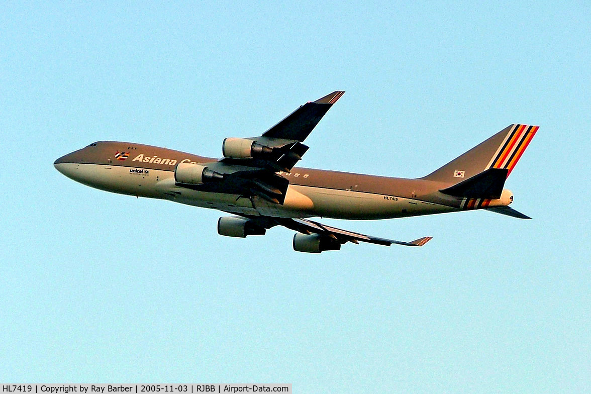 HL7419, 1994 Boeing 747-48EF (SCD) C/N 25781, Boeing 747-48EF [25781] (Asiana Airlines) Osaka-Kansai~JA 03/11/2005