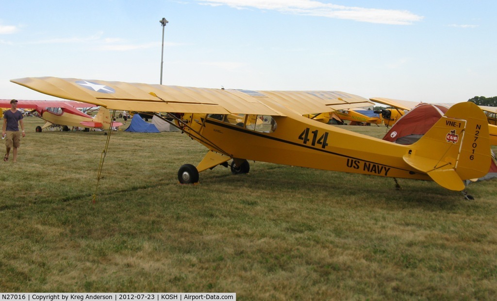N27016, 1940 Piper J3C-65 Cub Cub C/N 4301, EAA AirVenture 2012