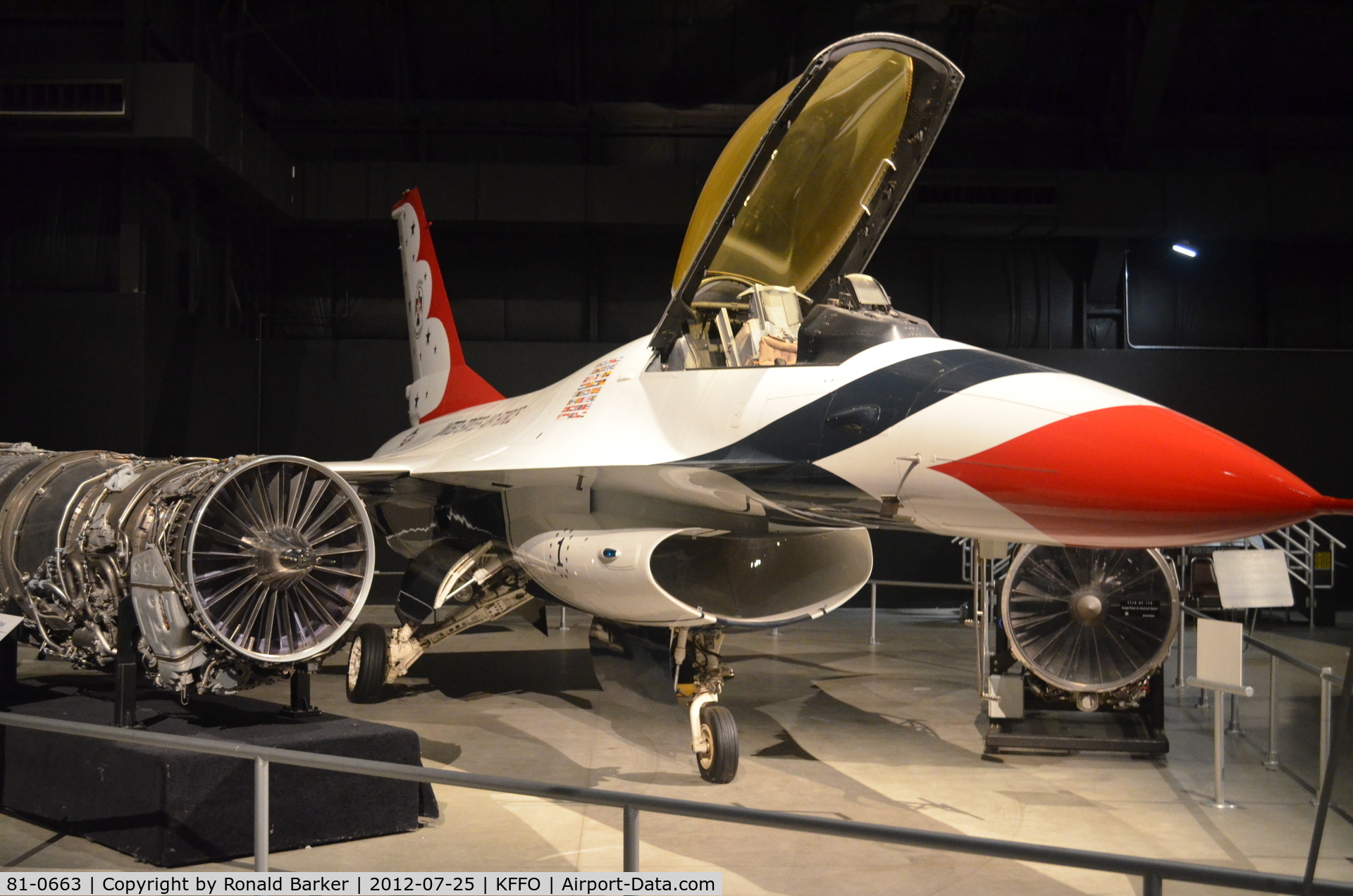 81-0663, 1981 General Dynamics F-16A Fighting Falcon C/N 61-344, AF Museum  as T-Bird 1