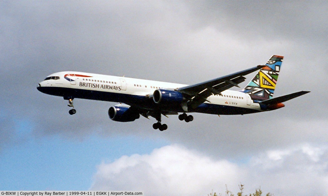 G-BIKW, 1986 Boeing 757-236 C/N 23492, Boeing 757-236 [23492] (British Airways) Heathrow~G 11/04/1999