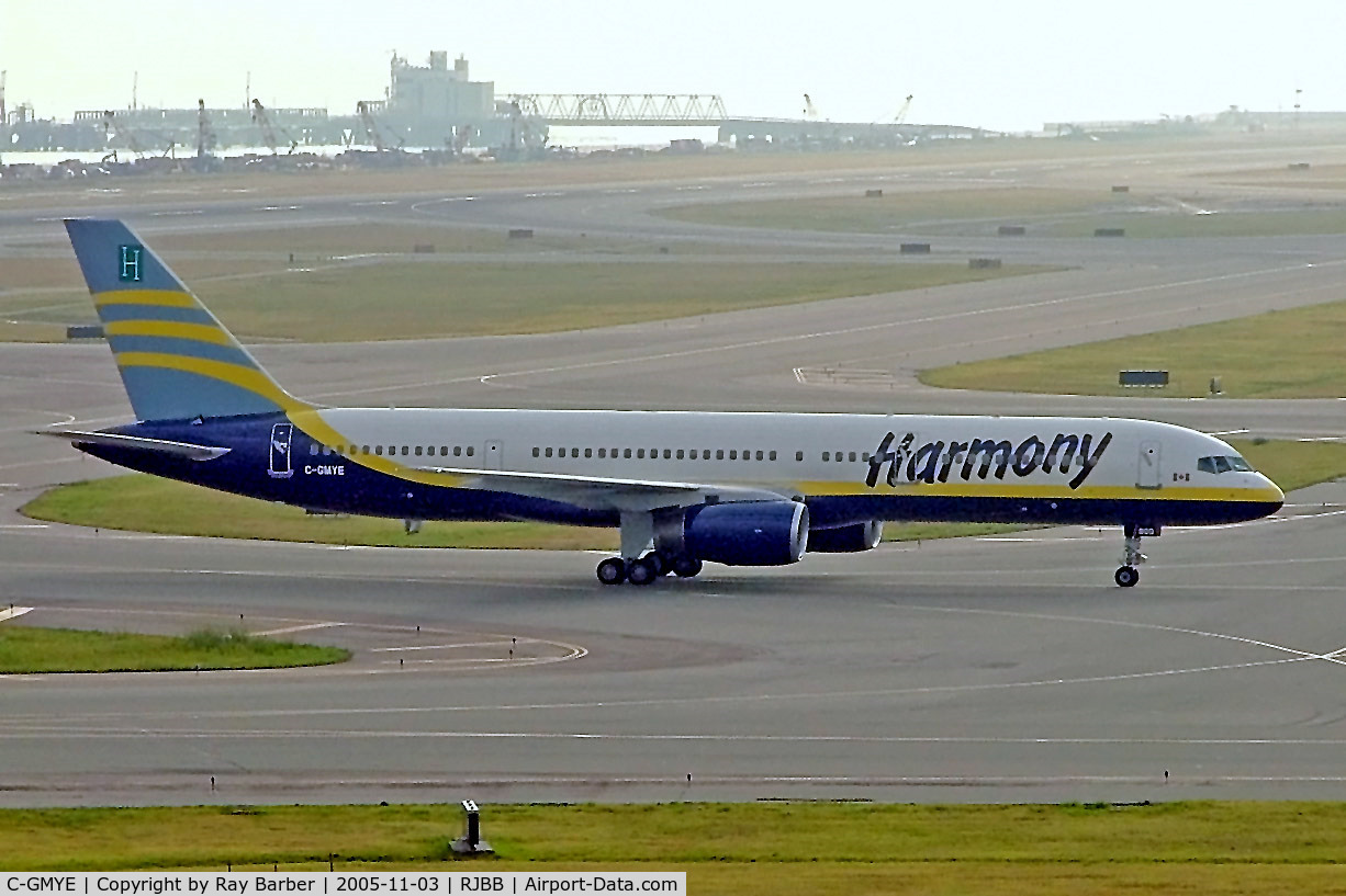 C-GMYE, 2001 Boeing 757-28A C/N 32449, Boeing 757-28A [32449] (Harmony Airways) Osaka-Kansai~JA 03/11/2005
