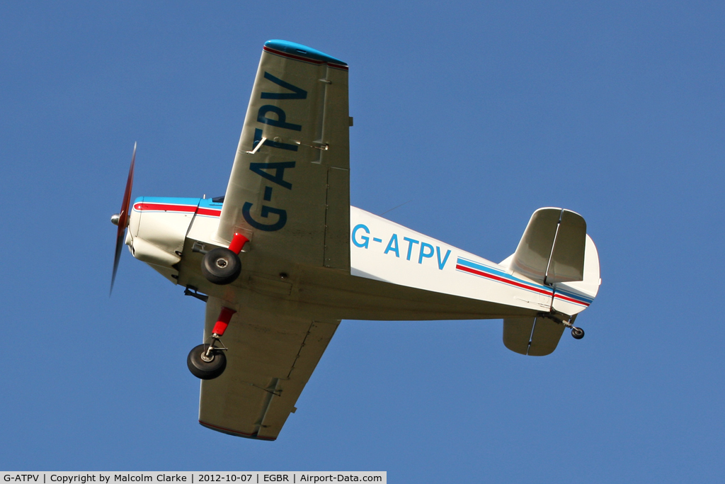 G-ATPV, 1959 Gardan Minicab (JB01 Standard) C/N JB-01, Gardan Minicab JB01 Standard. Hibernation Fly-In, The Real Aeroplane Club, Breighton Airfield, October 2012.