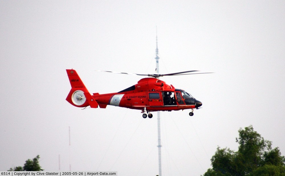 6514, Aérospatiale HH-65B Dolphin C/N 6127, Taken at New Orleans - Returning from a rescue.