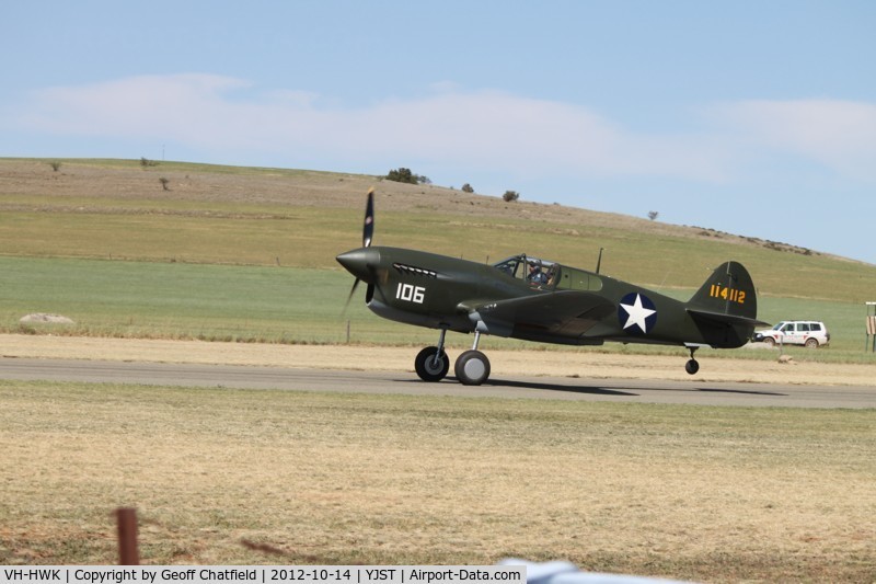 VH-HWK, 1941 Curtiss P-40F Warhawk C/N 41-14112, Jamestown, Sth. Aust.
Ex 41-14112 )P40F-1-CU)