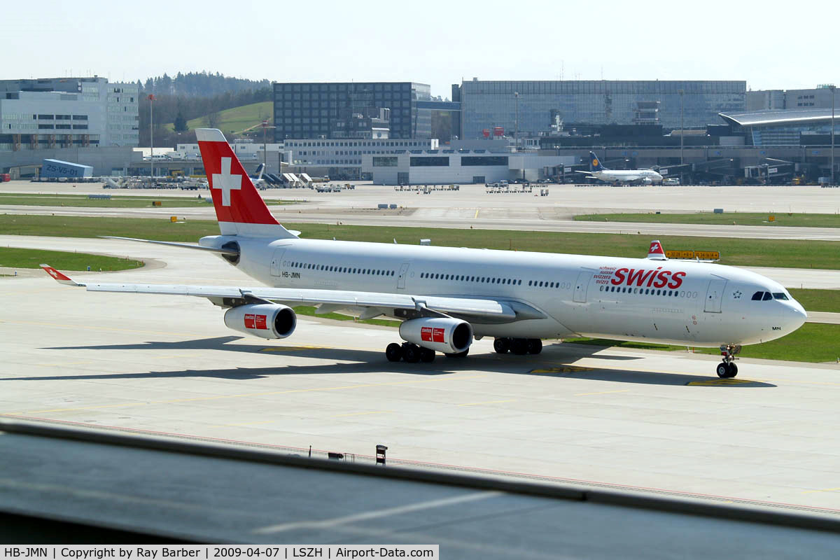 HB-JMN, 1997 Airbus A340-313 C/N 175, Airbus A340-313X [175] (Swiss International Air Lines) Zurich~HB 07/04/2009