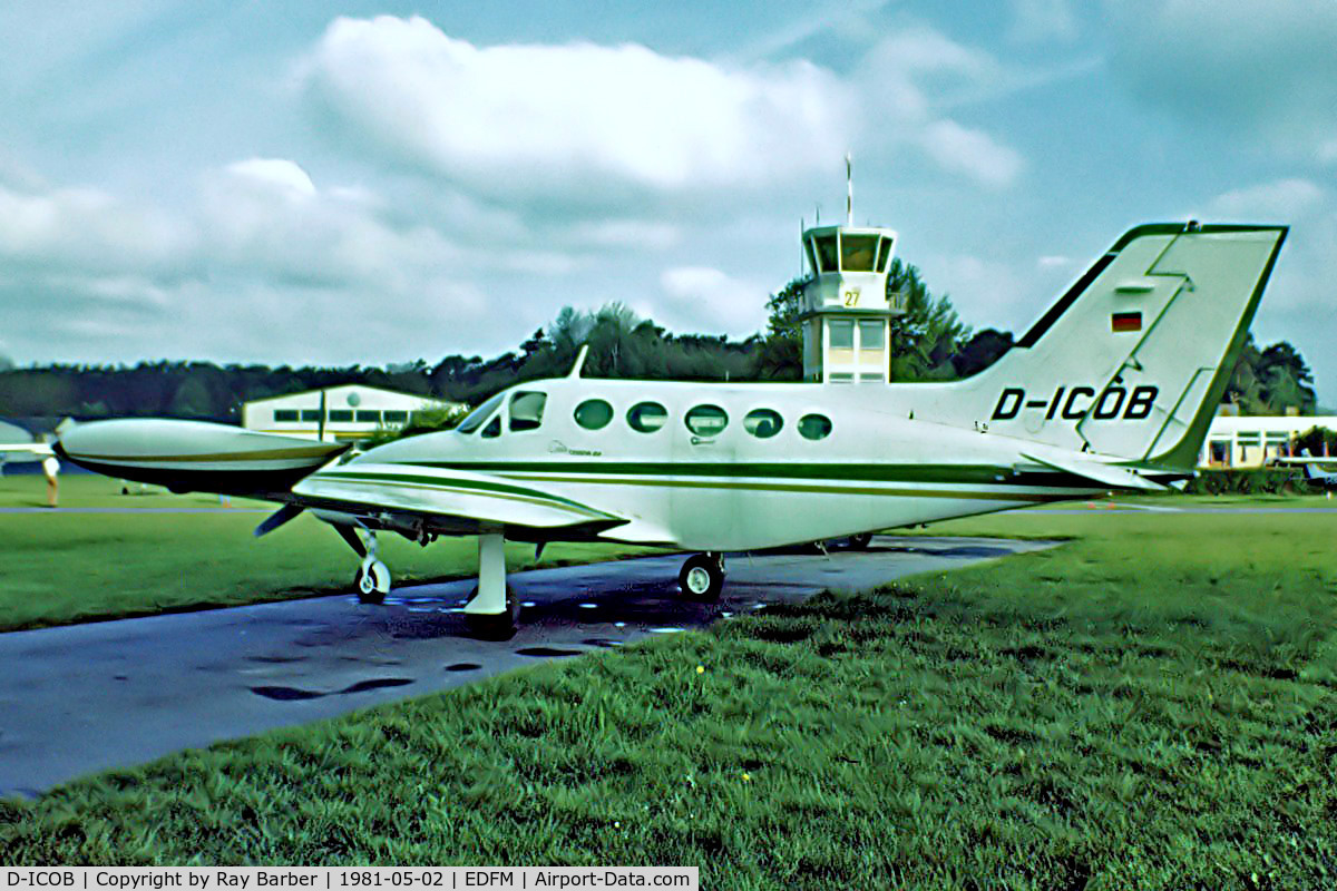 D-ICOB, 1972 Cessna 414 Chancellor Chancellor C/N 414-0352, Cessna 414 Chancellor II [414-0352] Manheim~D 02/05/1981. Image taken from a slide.