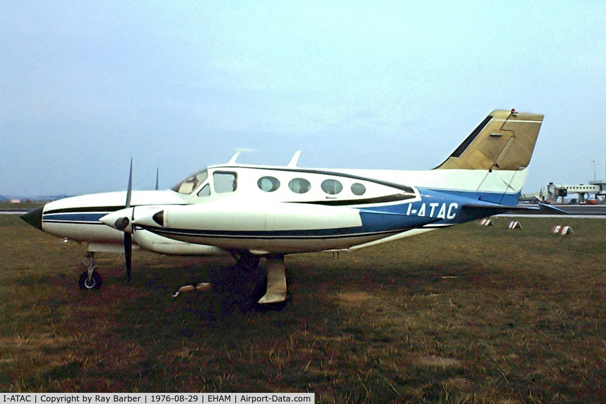 I-ATAC, 1971 Cessna 421B Golden Eagle C/N 421B0121, Cessna 421B Golden Eagle [421B-0121] Schiphol~PH 29/08/1976. Image taken from a slide.