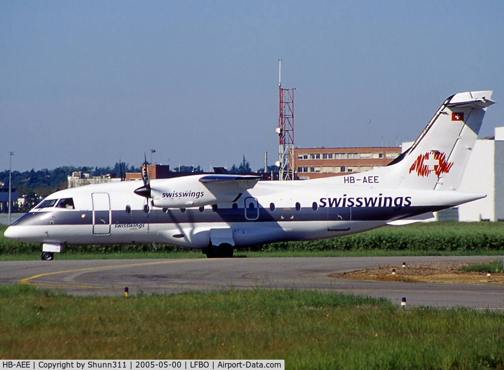 HB-AEE, 1993 Dornier 328-110 C/N 3005, Taxiing holding point rwy 32R for departure...