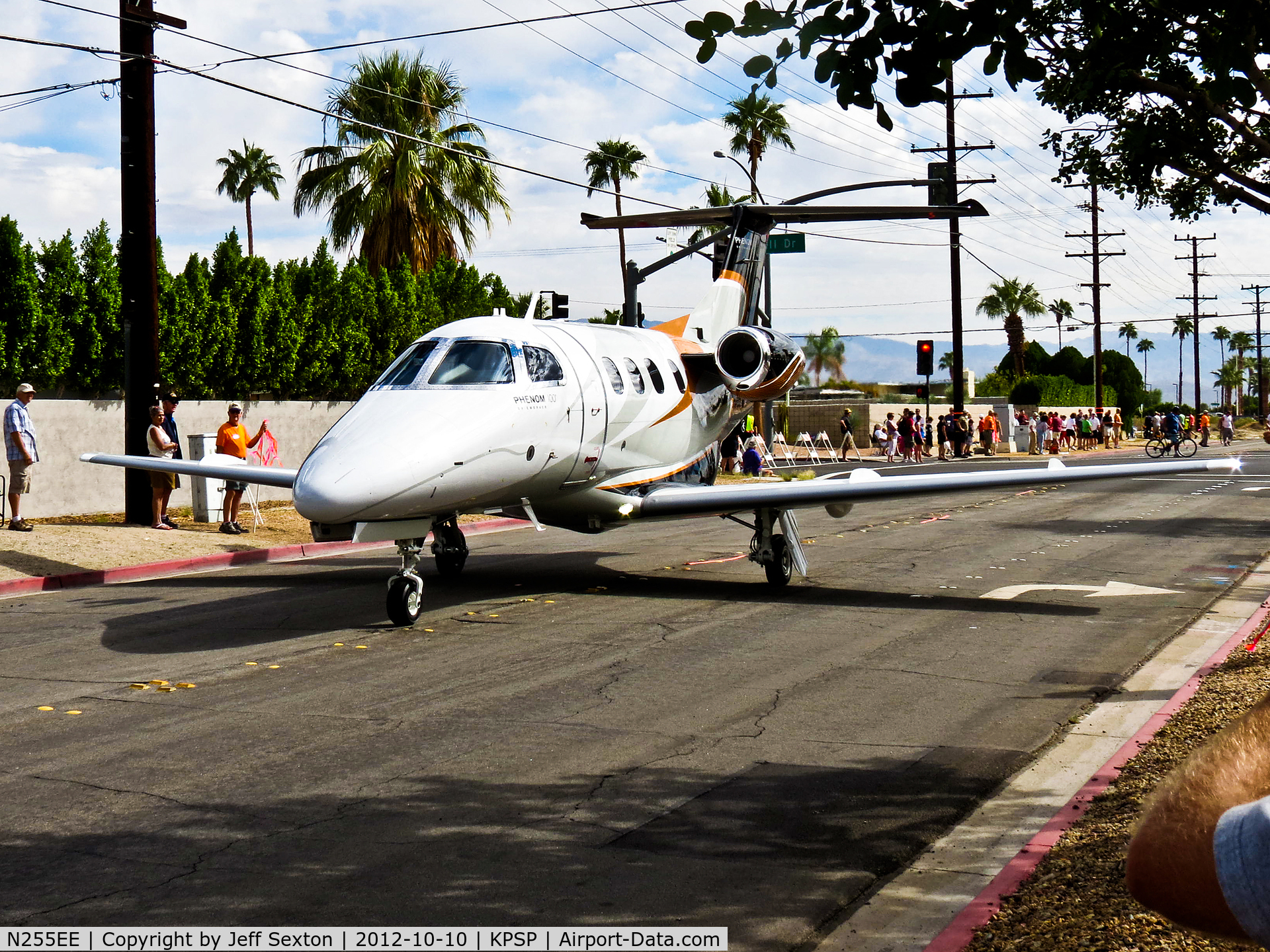 N255EE, 2012 Embraer EMB-500 Phenom 100 C/N 50000255, AOPA 2012 Parade at Palm Springs.