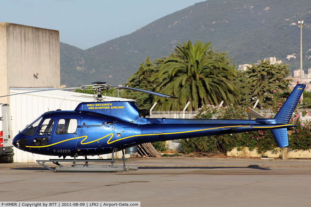 F-HMER, Aerospatiale AS-350B-1 Ecureuil C/N 1316, Corseus Helicopteres Parking