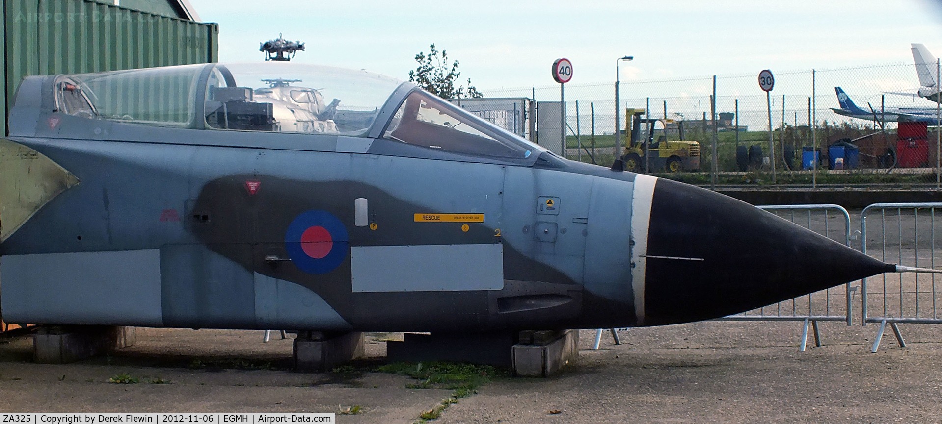 ZA325, 1979 Panavia Tornado GR.1(T) C/N 014/BT005/3007, Seen at RAF Manston History Museum
