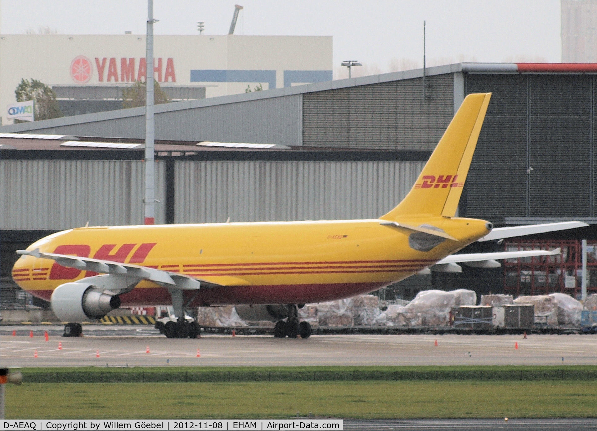 D-AEAQ, 1994 Airbus A300B4-622R(F) C/N 729, Parking on Schiphol Airport by the Cargo gate