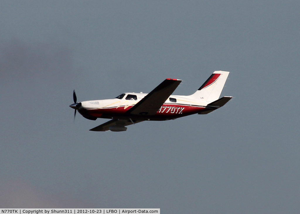 N770TK, Piper PA-46-350P Malibu Mirage C/N 4636471, Taking off from rwy 32R