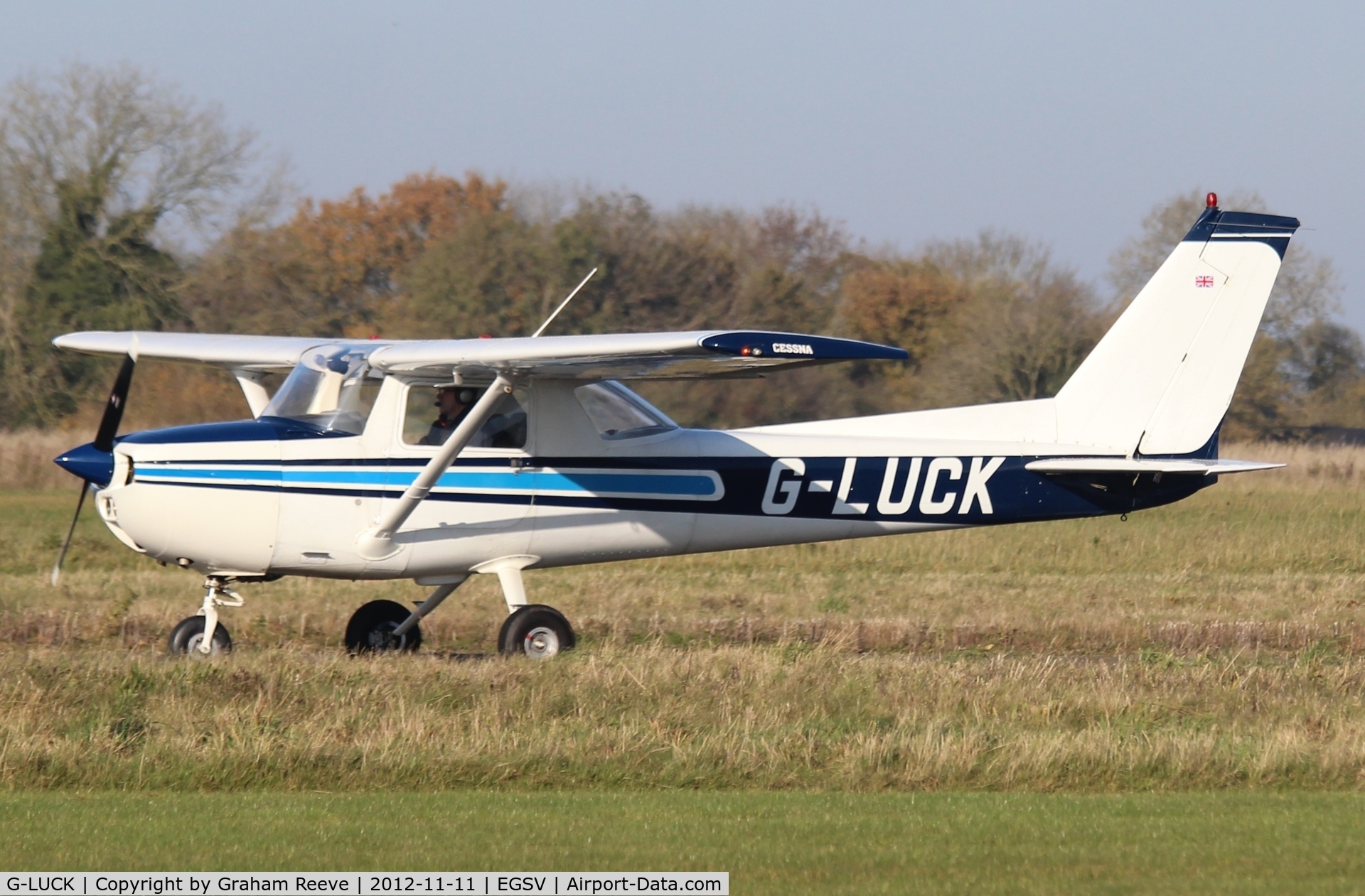 G-LUCK, 1975 Reims F150M C/N 1238, Landing at Old Buckenham.