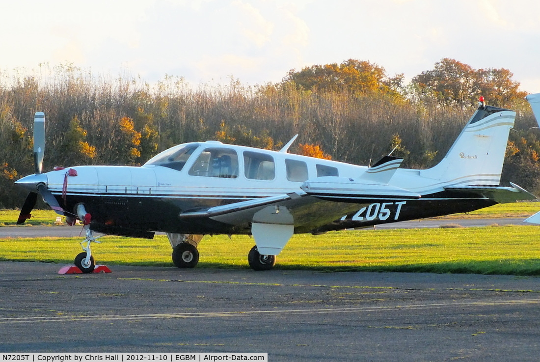 N7205T, 1984 Beech A36 Bonanza 36 C/N E-2182, powered by an Allison turbine engine