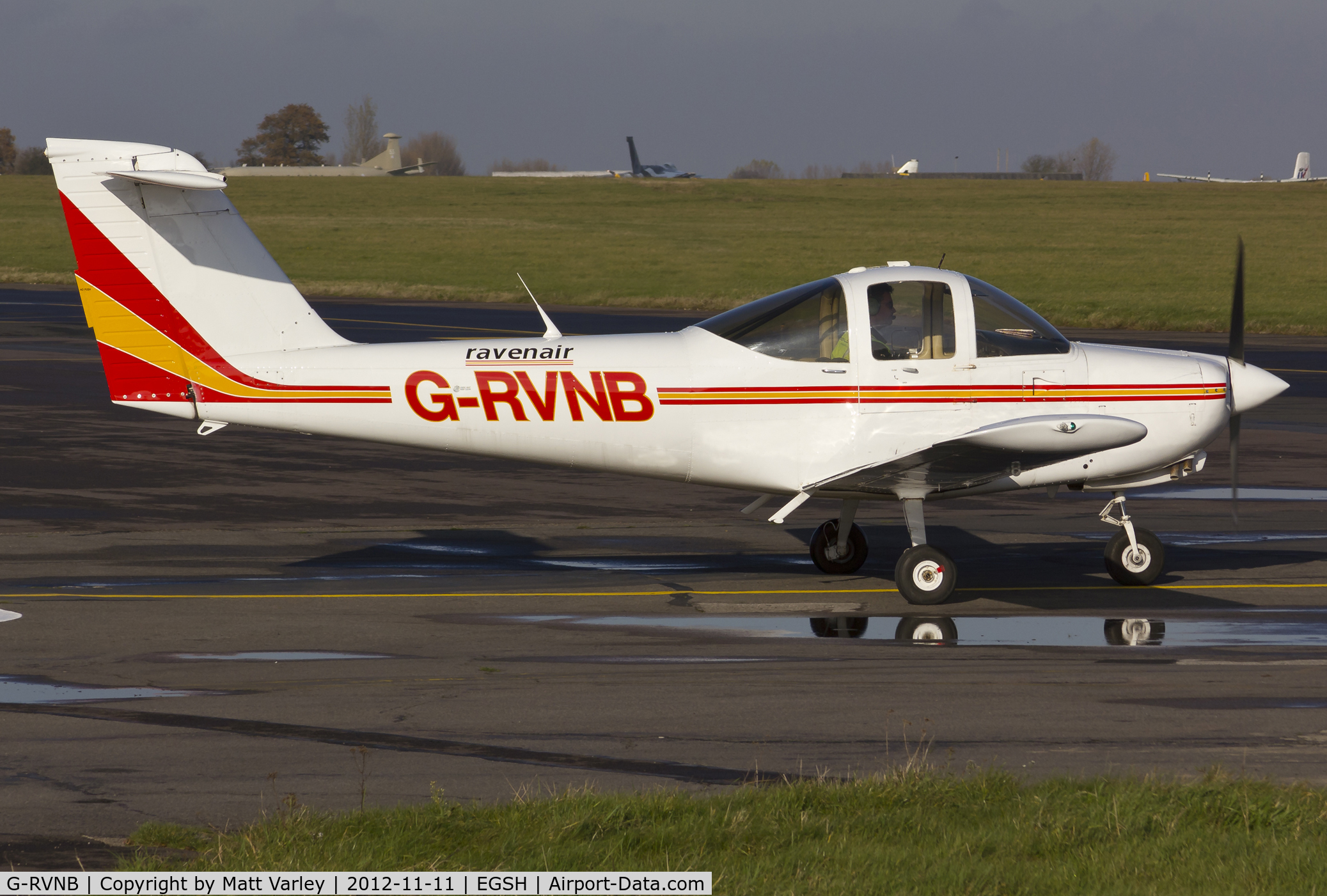 G-RVNB, 1978 Piper PA-38-112 Tomahawk Tomahawk C/N 38-79A0260, Departing SaxonAir.