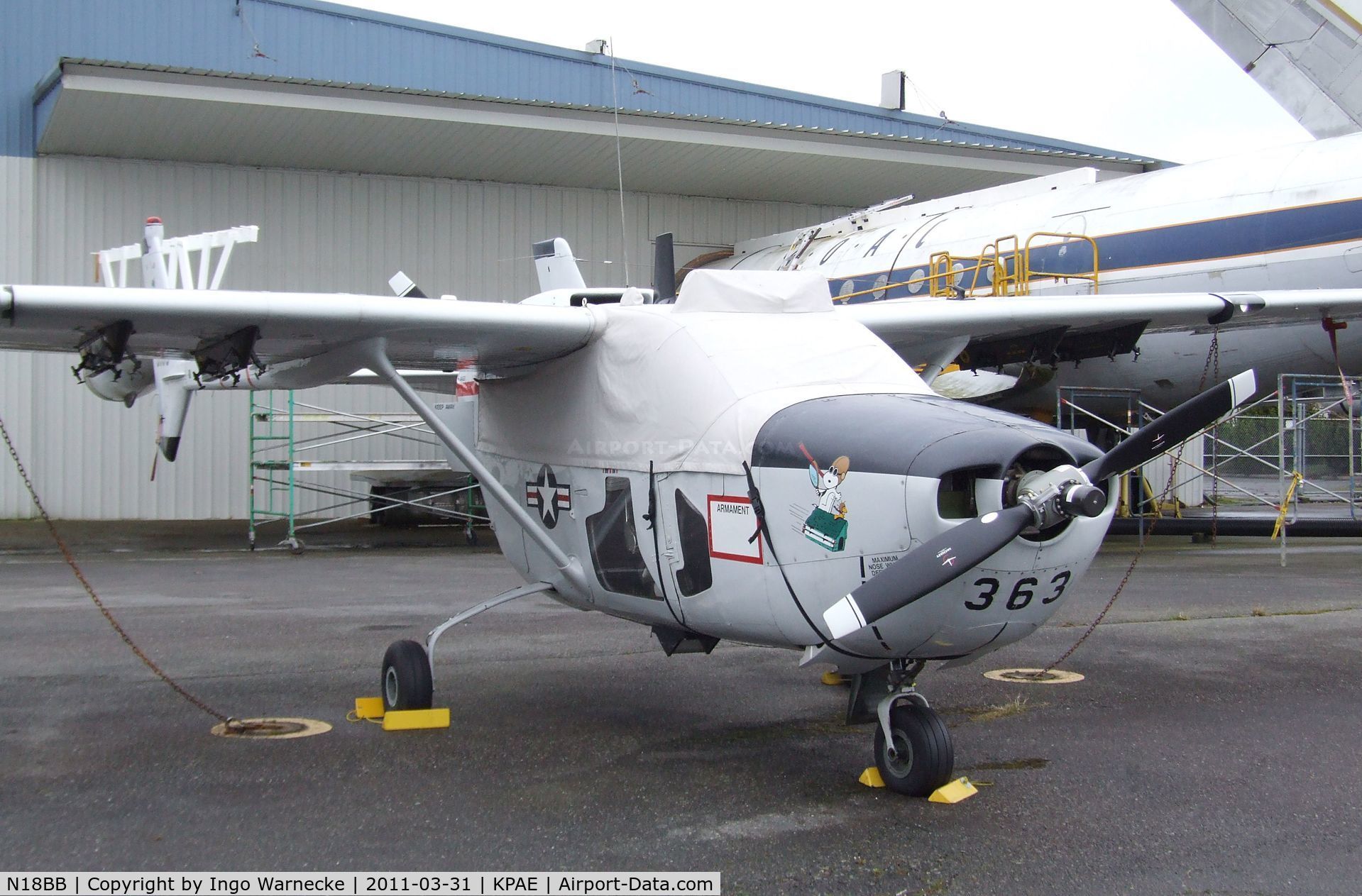 N18BB, 1967 Cessna M337B (O-2A) Super Skymaster C/N 337M-0069 (67-21363), Cessna M337B at the Museum of Flight Restoration Center, Everett WA