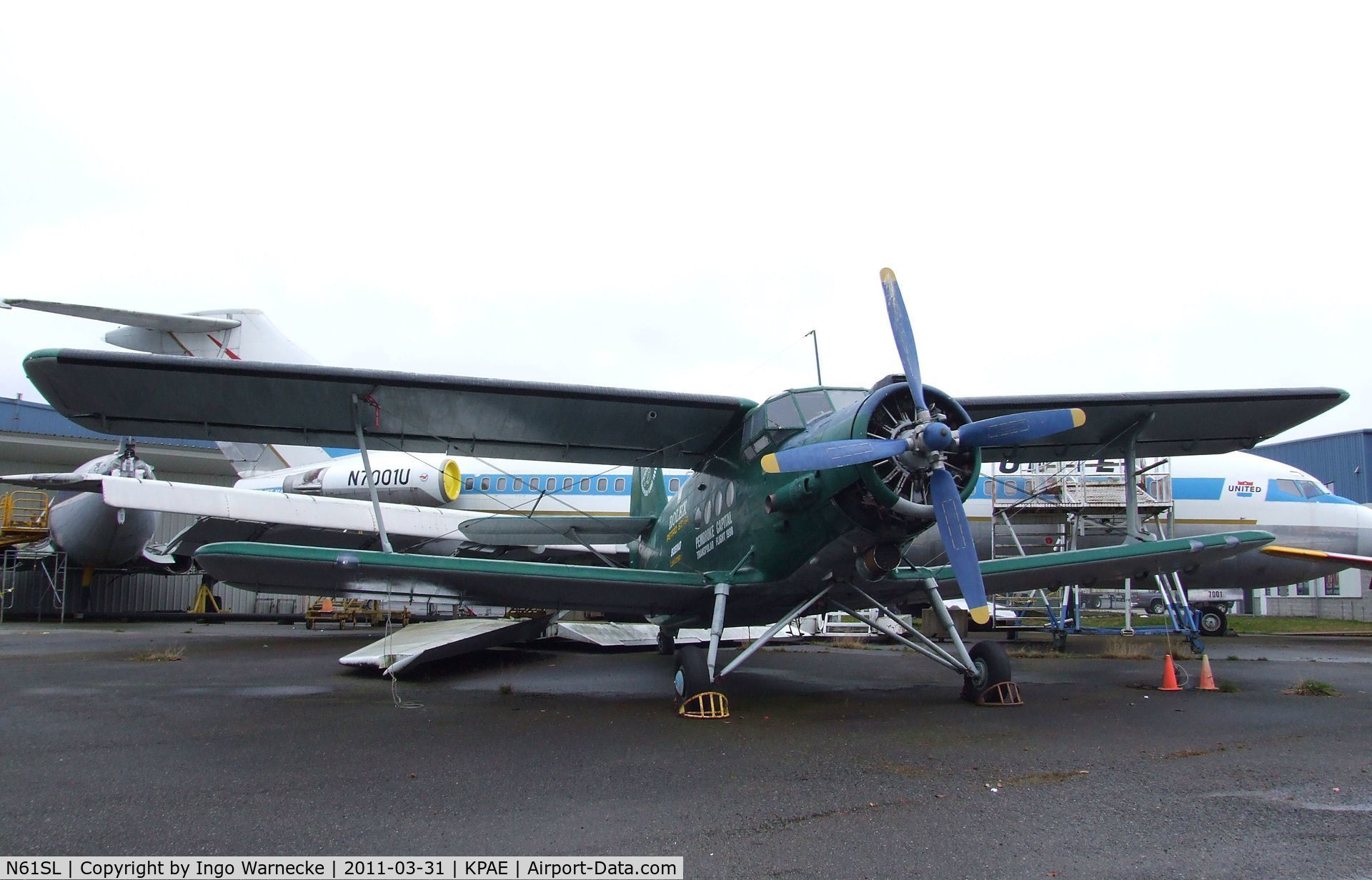 N61SL, 1977 Antonov An-2 C/N 1G17527, Antonov An-2 COLT at the Museum of Flight Restoration Center, Everett WA