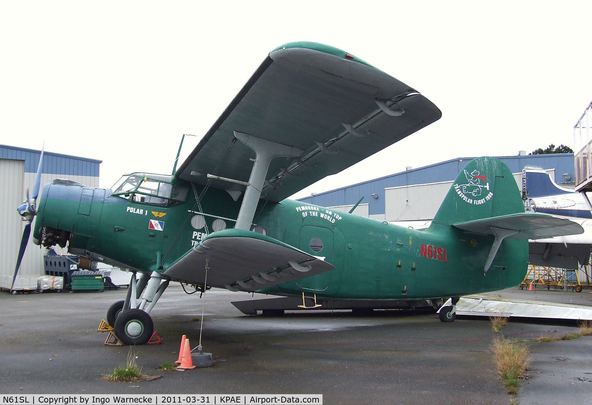 N61SL, 1977 Antonov An-2 C/N 1G17527, Antonov An-2 COLT at the Museum of Flight Restoration Center, Everett WA