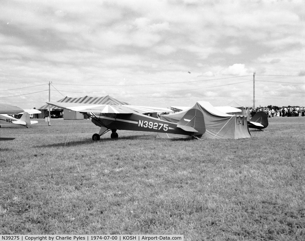 N39275, 1945 Taylorcraft BC12-D C/N 6529, Shot at Oshkosh Air Show 1974