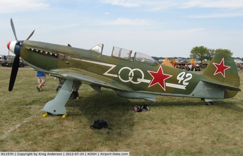 N1157H, 1994 Yakovlev Yak-9U-M C/N 0470402, EAA AirVenture 2012