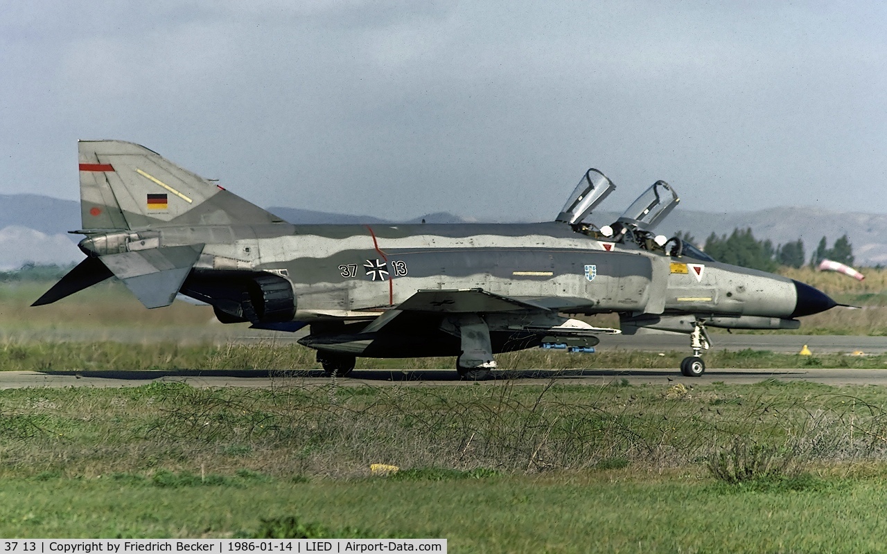 37 13, 1972 McDonnell Douglas F-4F Phantom II C/N 4379, taxying to the active