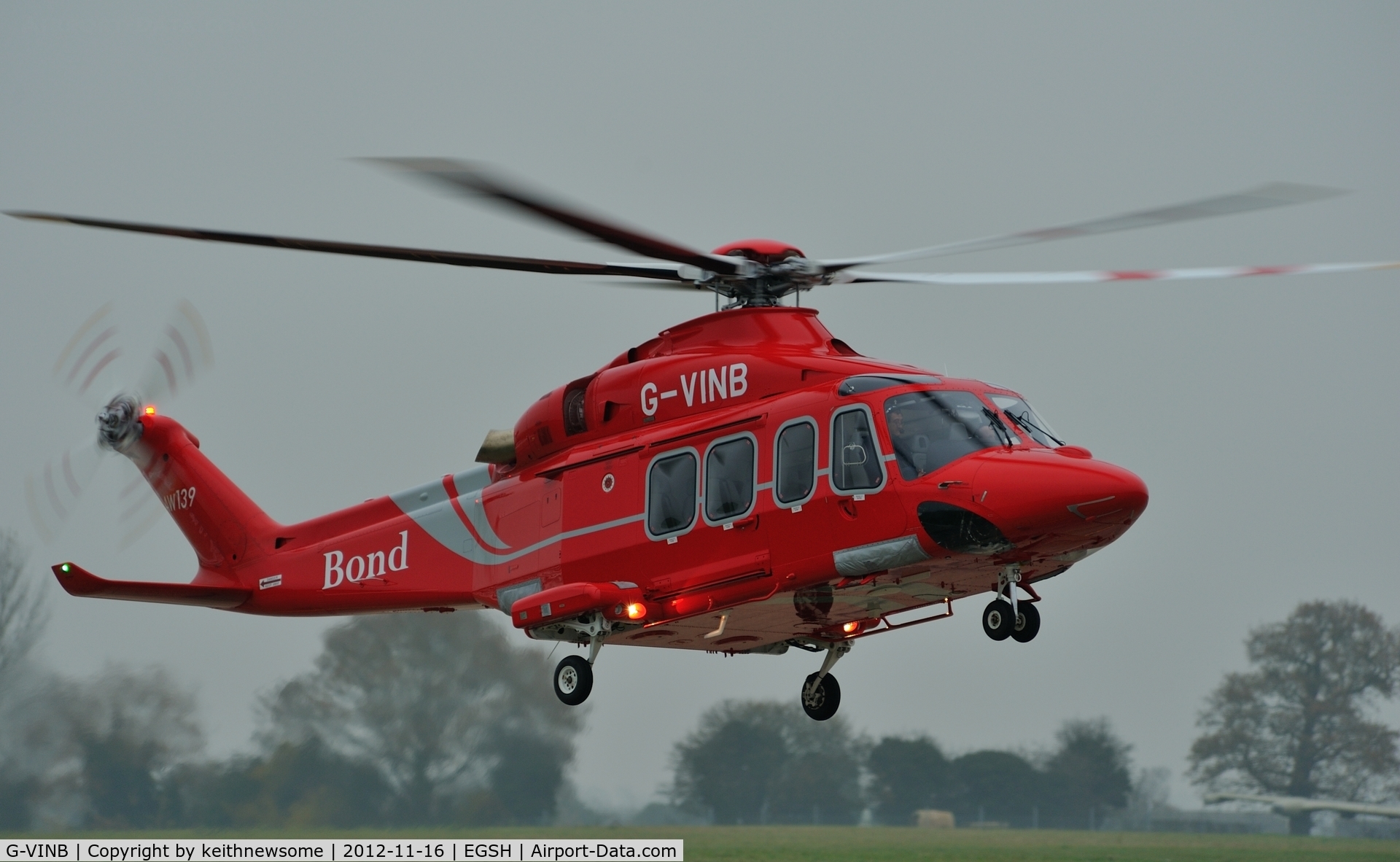 G-VINB, 2012 AgustaWestland AW-139 C/N 31398, My first view of Bonds latest !