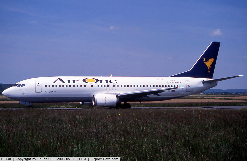 EI-CXL, 1997 Boeing 737-46N C/N 28723, Taxiing holding point rwy 02 for departure