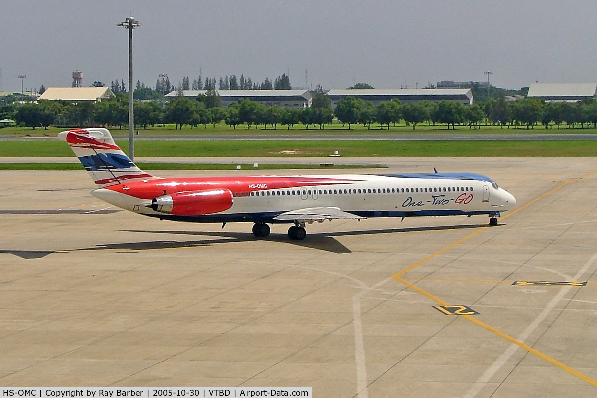 HS-OMC, 1986 McDonnell Douglas MD-82 (DC-9-82) C/N 49479, McDonnell Douglas MD-82 (DC-9-82) [49479] (Orient Thai Airlines) Bangkok-International~HS 30/10/2005