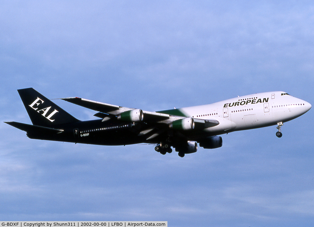 G-BDXF, 1977 Boeing 747-236B C/N 21351, Landing rwy 14R